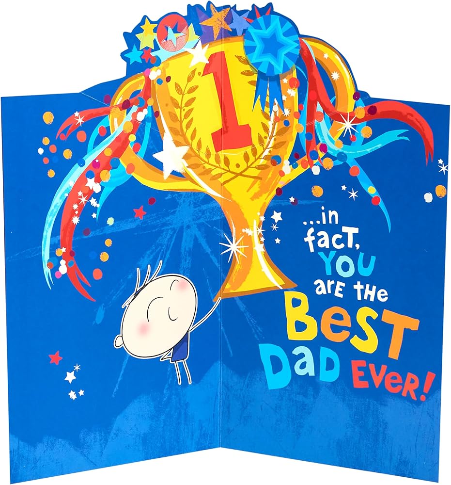 Wigwam Character Stood on Cluster of Stars Design For Dad Father's Day Card