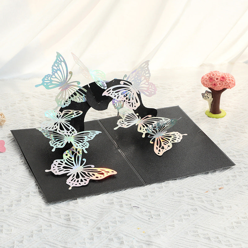 Black Butterfly 3D Pop Up Greeting Card