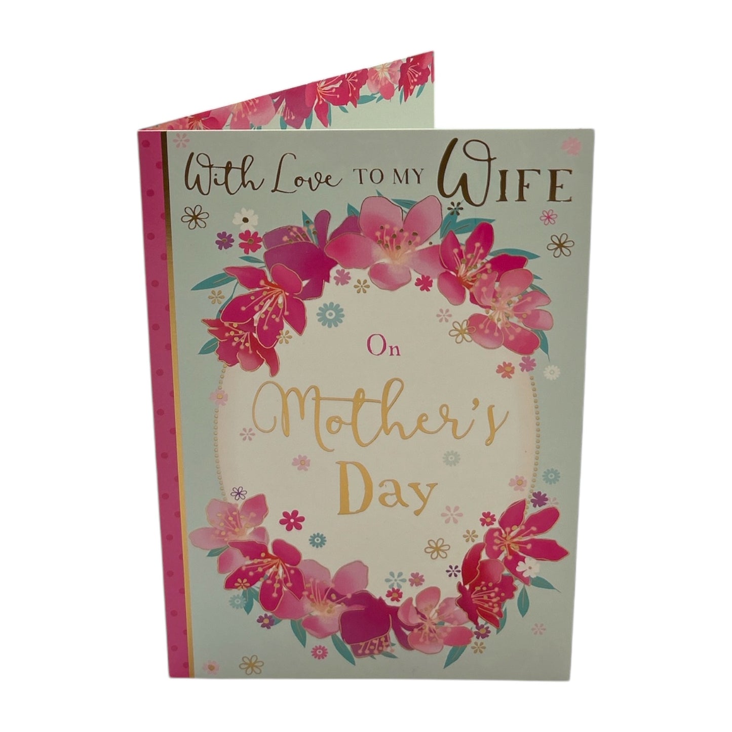 To My Wife Floral Design Mother's Day Card