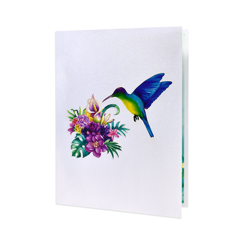 Wings of Wonder Hummingbird Whispers 3D Pop Up Greeting Card
