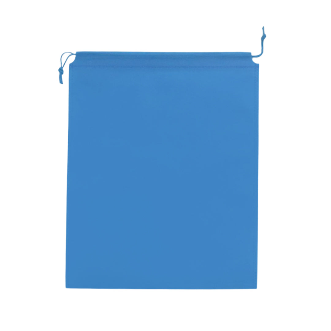 Pack of 25 Light Blue Coloured 32x22cm Non-Woven Drawstring Bags