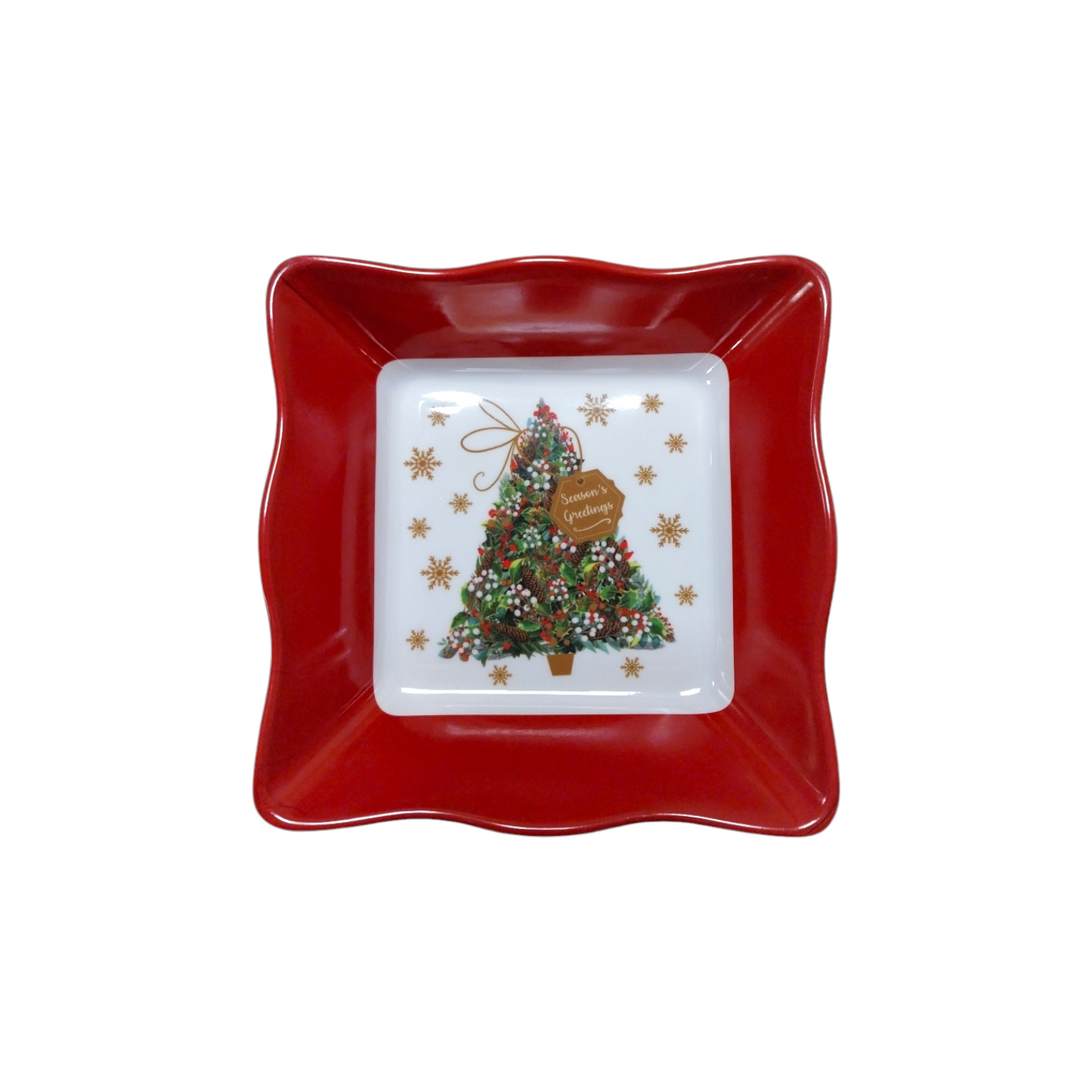 Christmas Melamine Wave Bowl