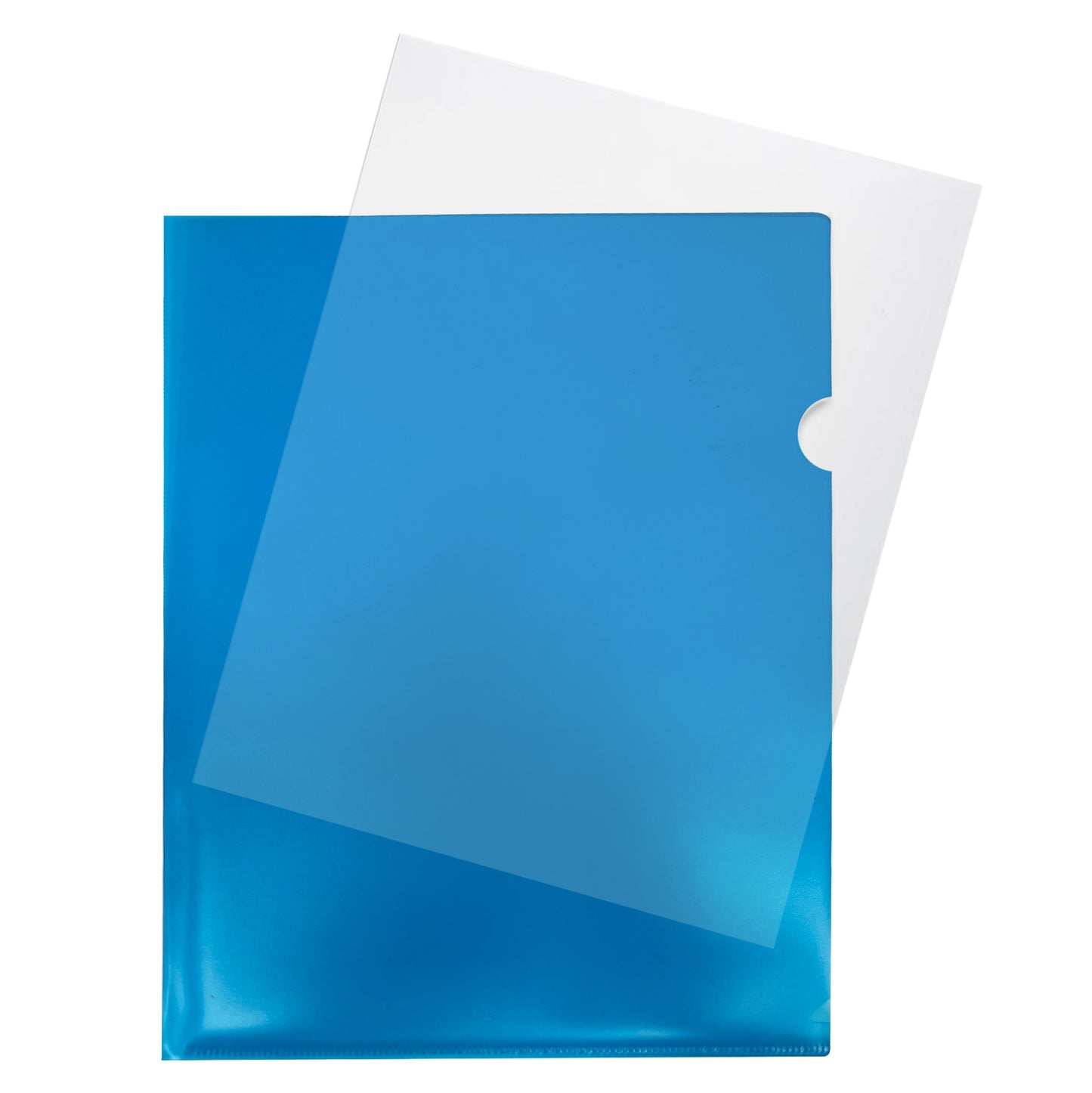 Pack of 1000 A4 Blue L Shaped Open Top and Side Report File Folders