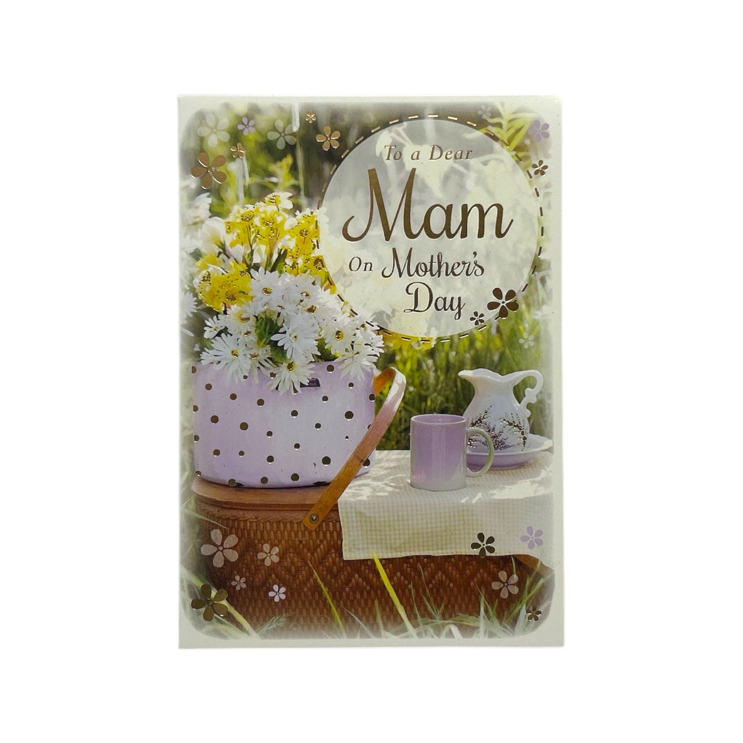 To A Special Mam Basket of Yellow and White Flowers Design Mother's Day Card