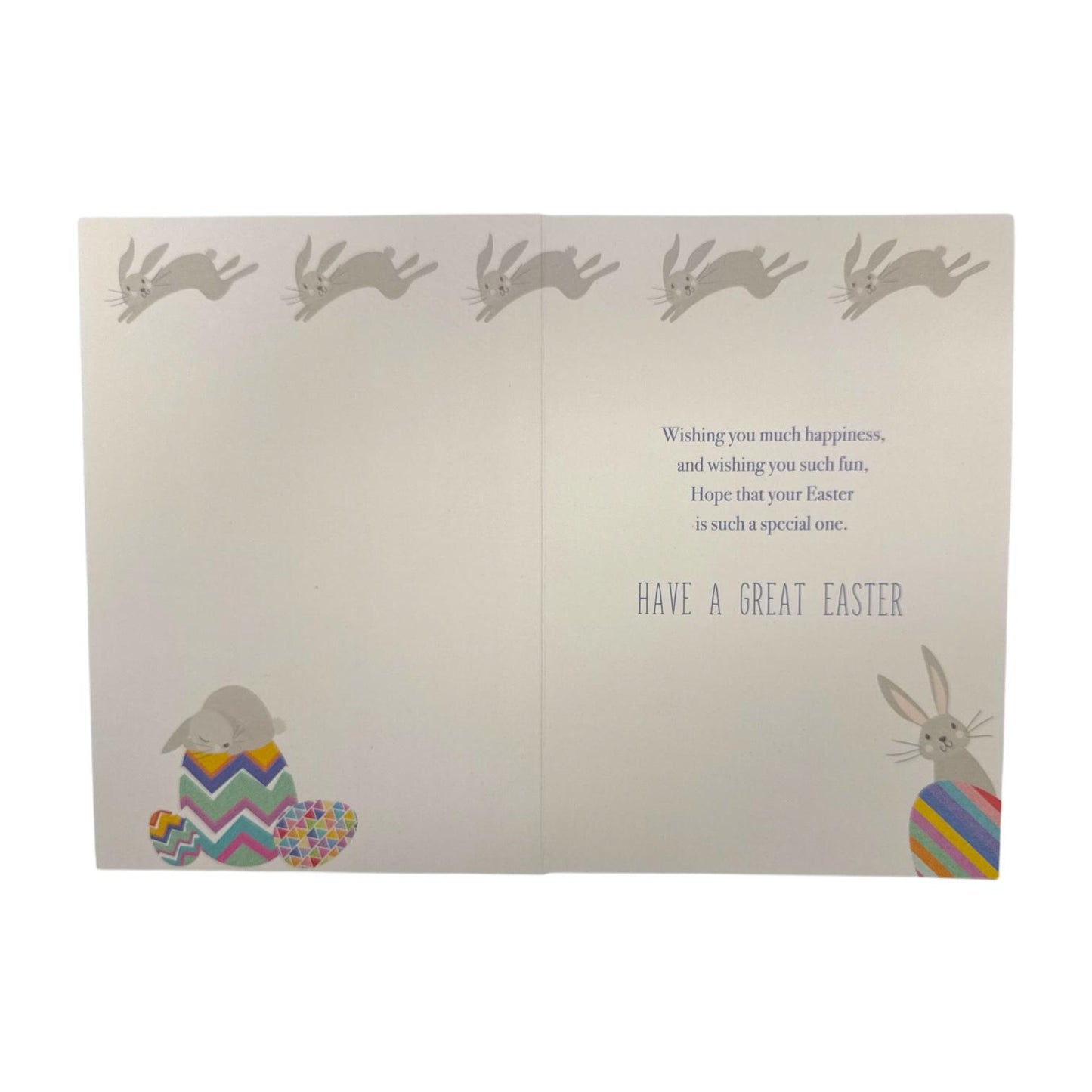For Special Grandchildren Multicoloured Eggs Pattern Design Easter Card