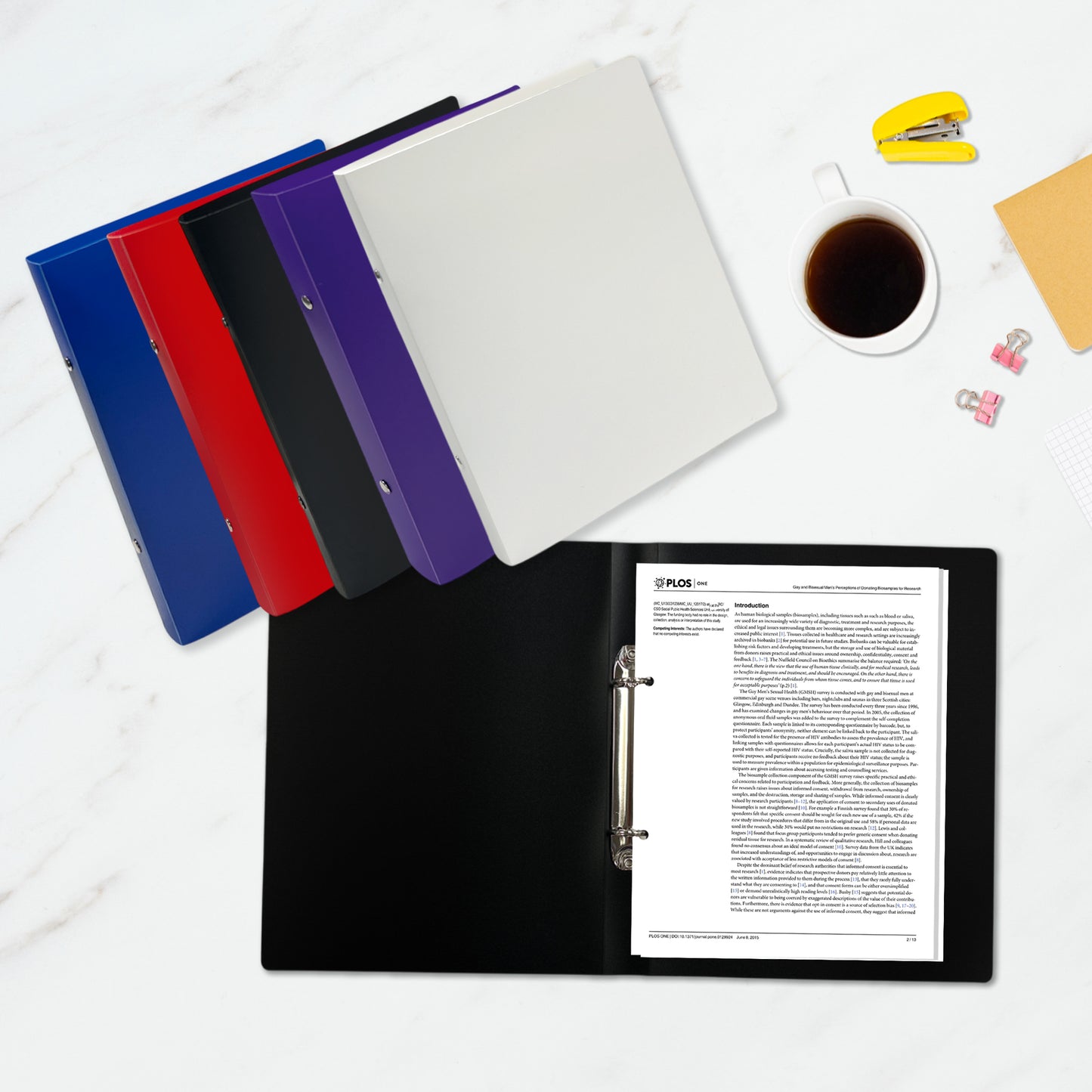 A5 Red Ring Binder by Janrax