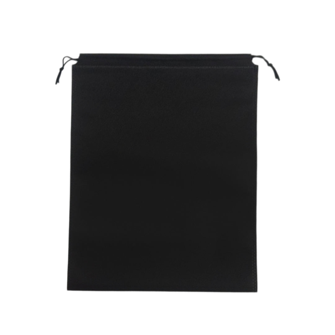 Pack of 100 Black Coloured 32x22cm Non-Woven Drawstring Bags