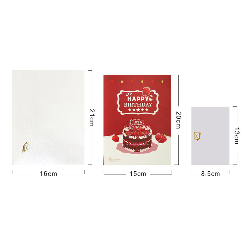 Berry Bliss 3D Birthday Cake Pop Up Card