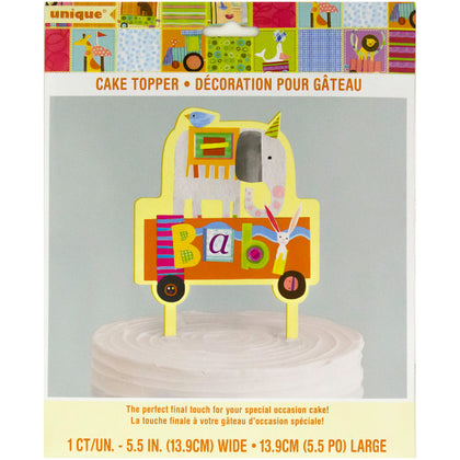 Circus Animal Baby Shower Cake Topper