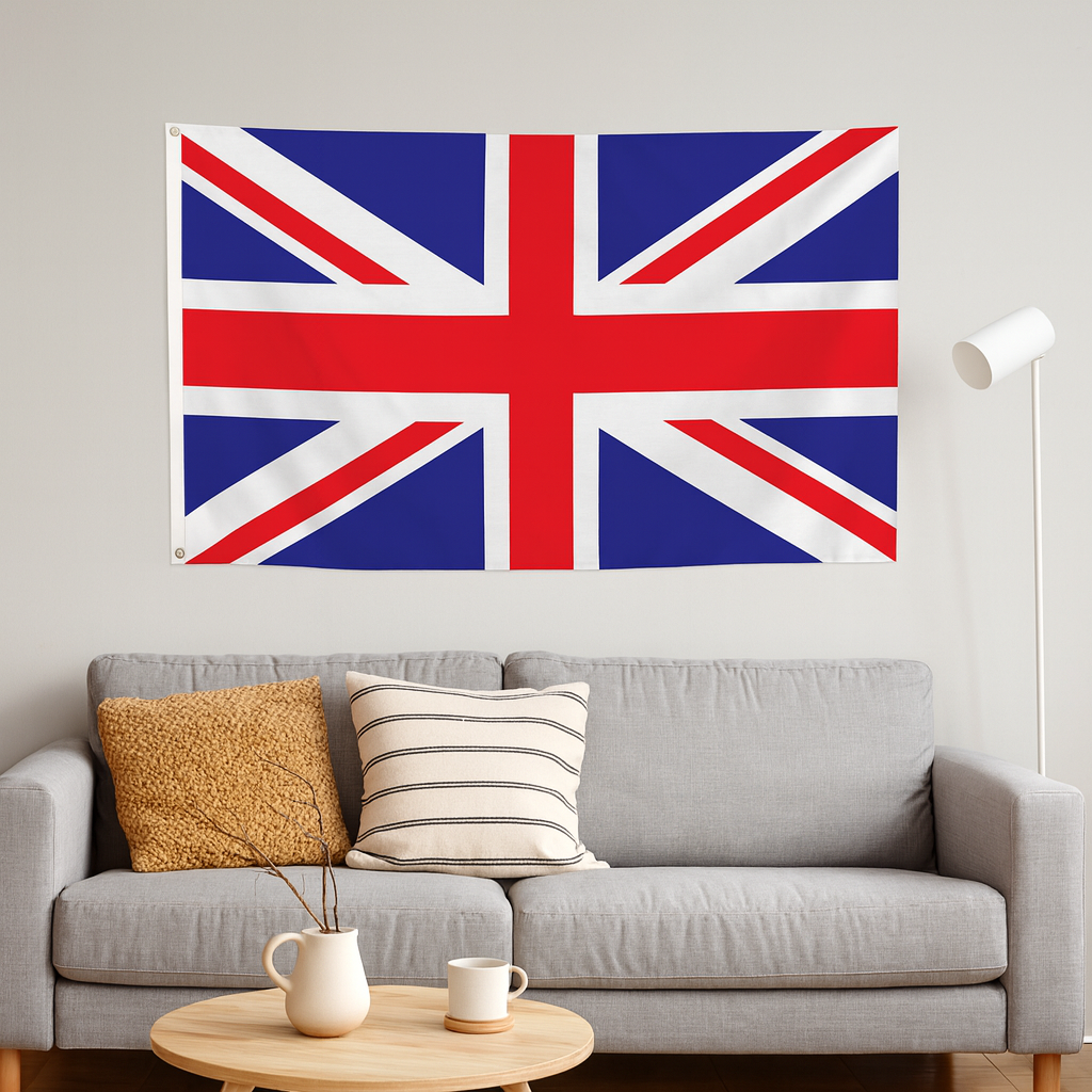 Union Jack Flag Polyester 3 ft. x 5 ft. - England United Kingdom British National Flag Outdoor Events Celebrations Patriotic Displays