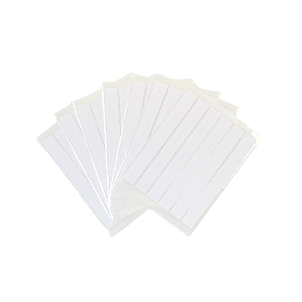 Pack of 48 White 12x102mm Rectangular Labels - Adhesive Stickers