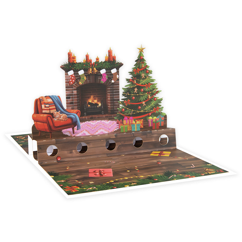 Fireside Cheer 3D Pop Up Christmas Money Gift Card