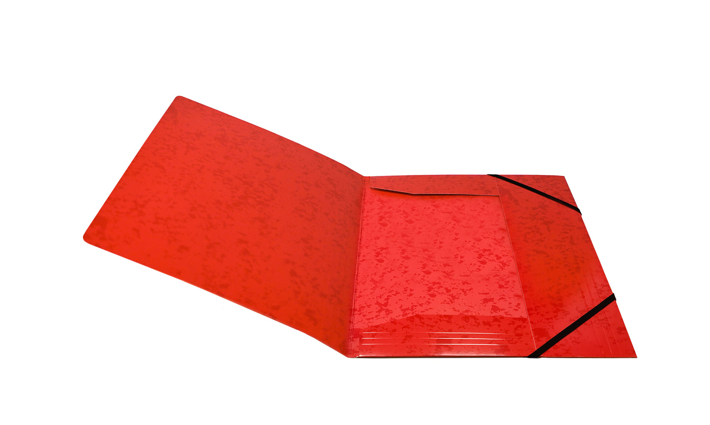 Pack of 12 A4 Red Card 3 Flap Folders With Elastic Closure