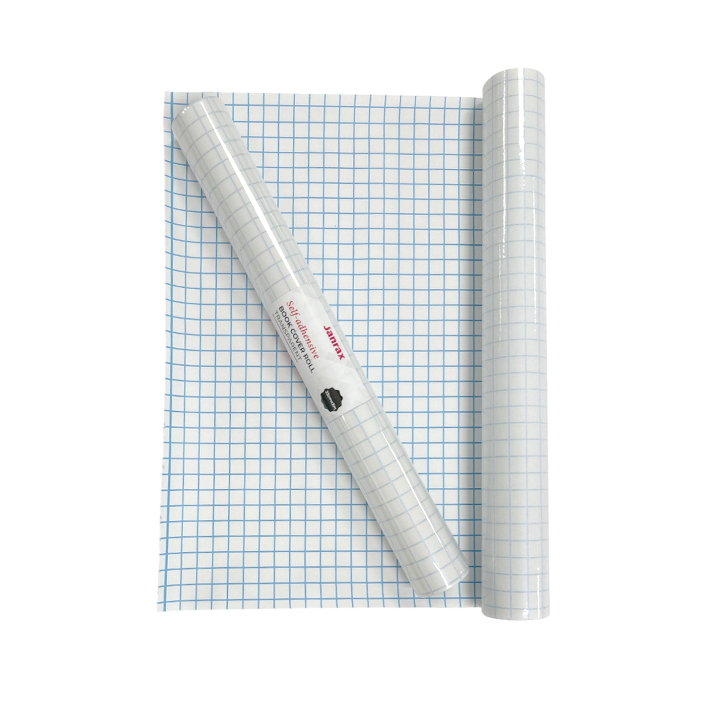 Janrax 33cm x 3m Clear Glossy CPP 0.06mm Thick Self-Adhesive Book Cover Roll