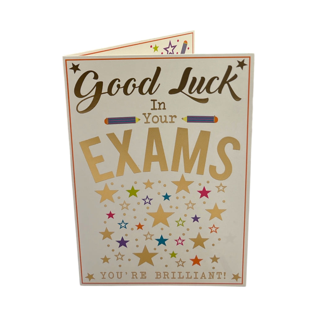 Good Luck In Your Exams Stars Design Congratulations Card– Choice Wholesale