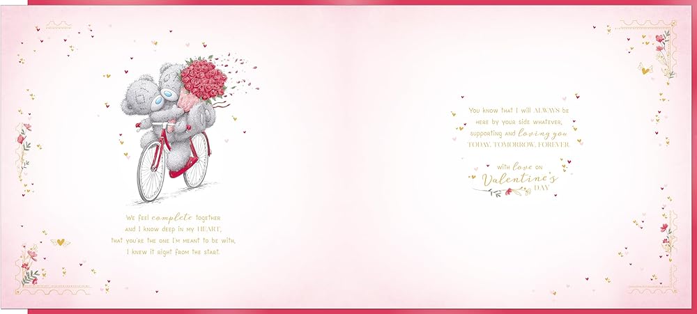 Bears On Bicycle Love of my Life Luxury Large Boxed Handmade Valentine's Day Card
