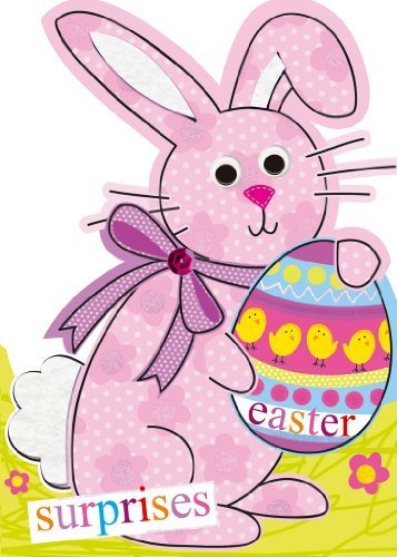 Easter Surprise' Handmade Pink Bunny With Egg Design Greeting Card