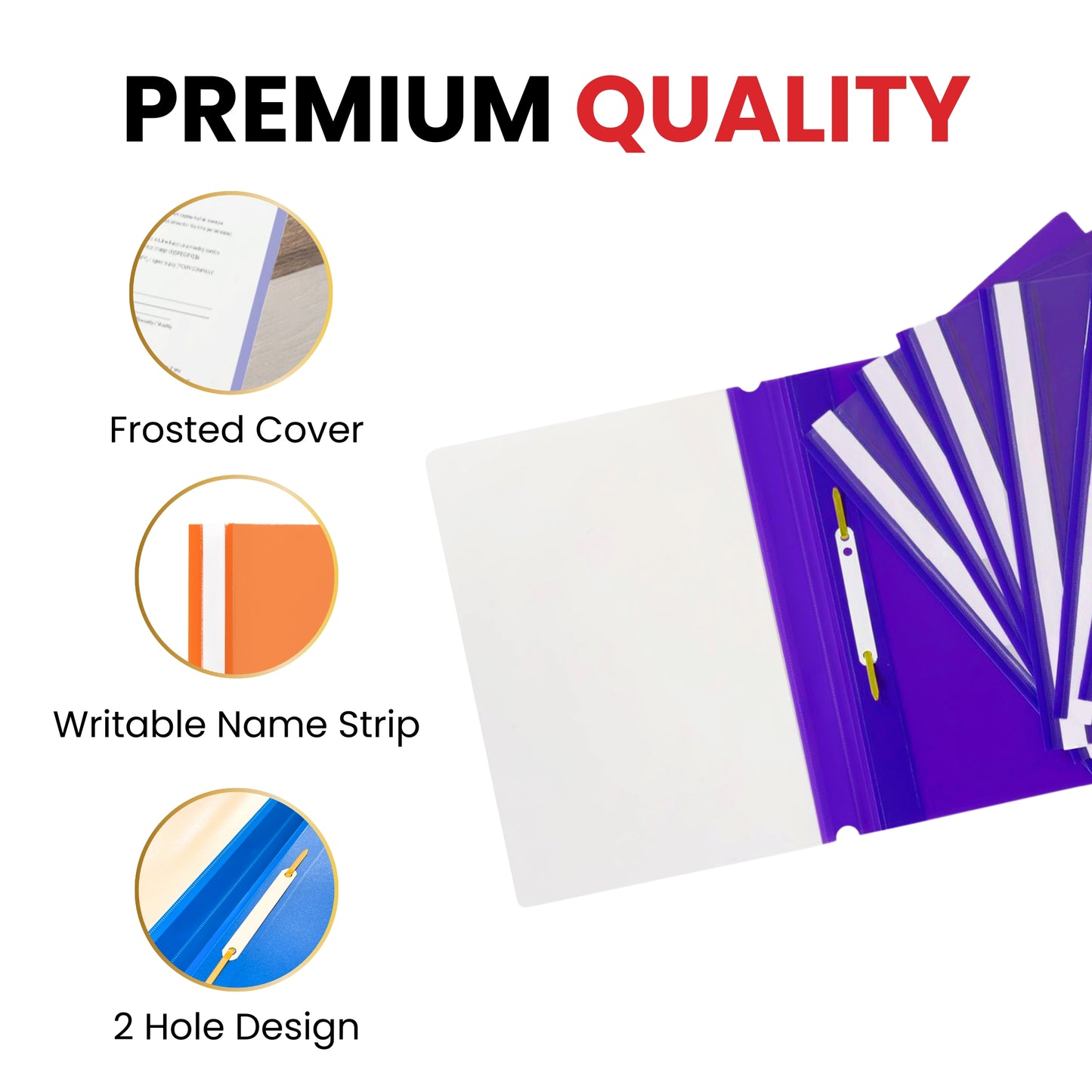 Pack of 12 Red A4 Project Folders by Janrax