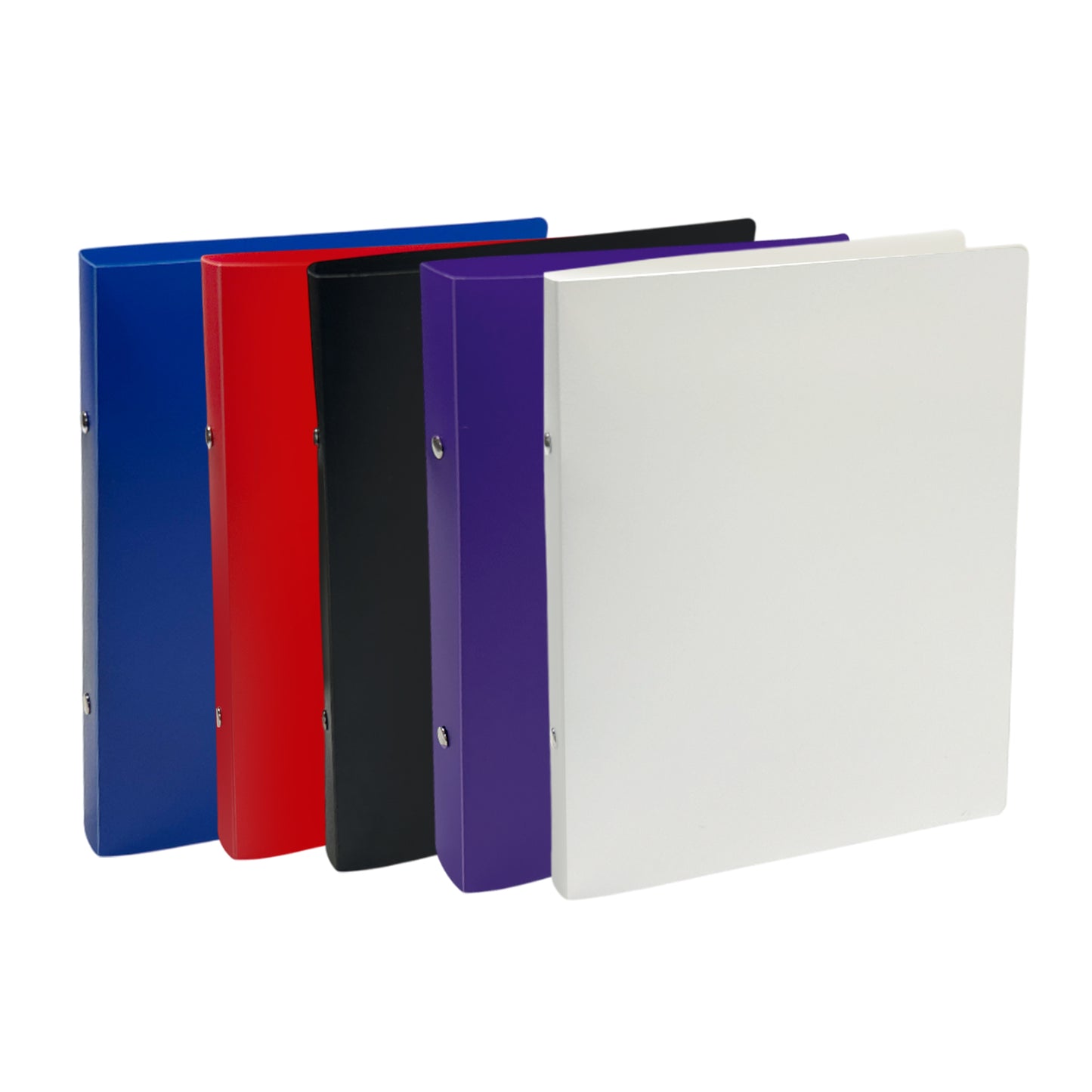 Pack of 5 A5 PP Ring Binders – 25mm Spine, 2 O-Ring Mechanism, 700 Micron Durable Cover – Assorted Colours