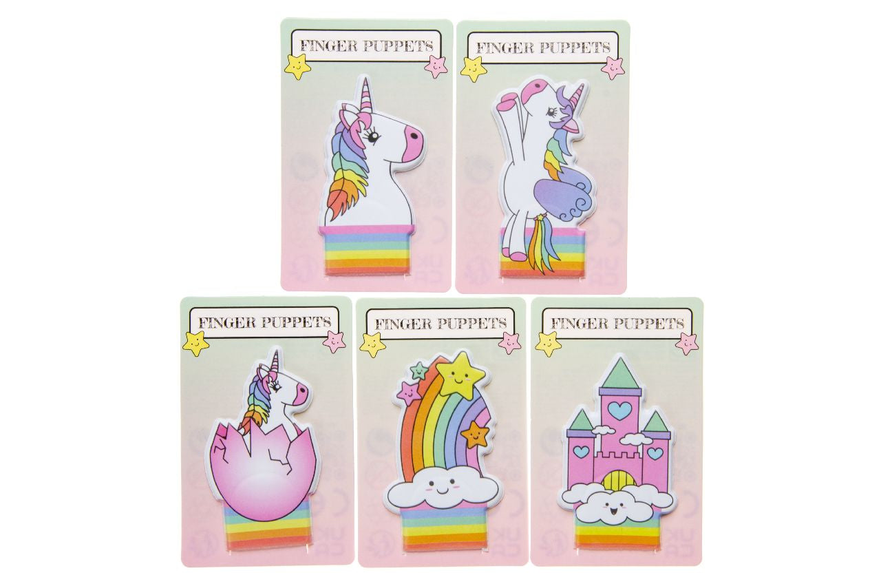Pack of 72 Unicorn Finger Puppet Toys