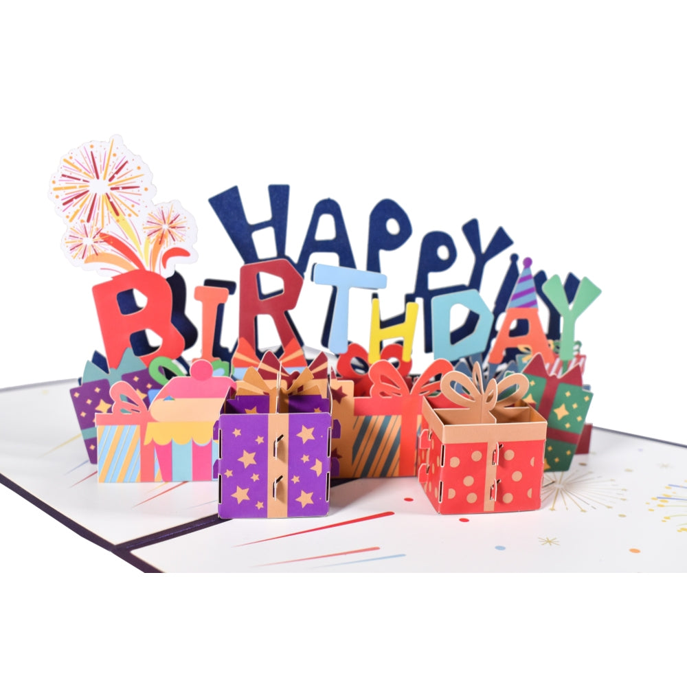 Colorful Birthday Character 3D Pop Up Happy Birthday Card