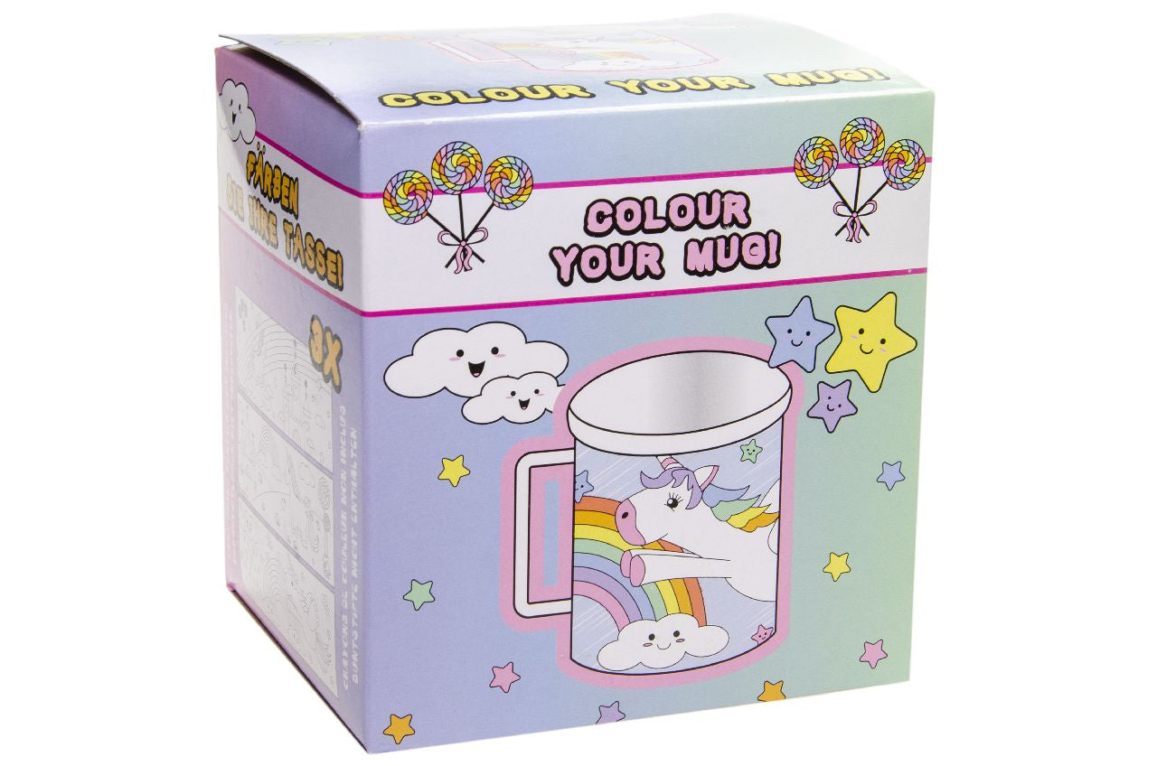 Unicorn Theme Color Your Own Mug