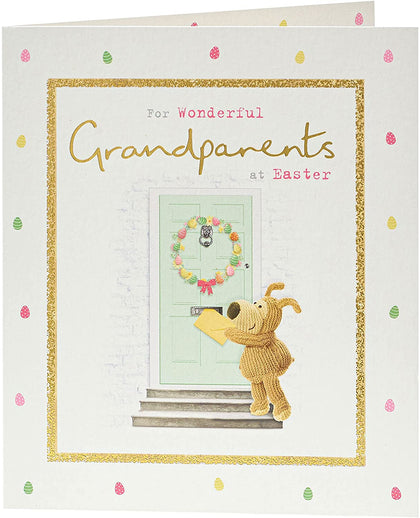 For Wonderful Grandparents Cute Boofle Easter Card