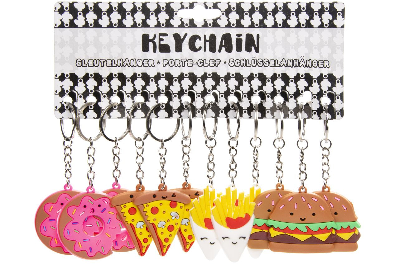 Pack of 48 Fast Food Design Keychains
