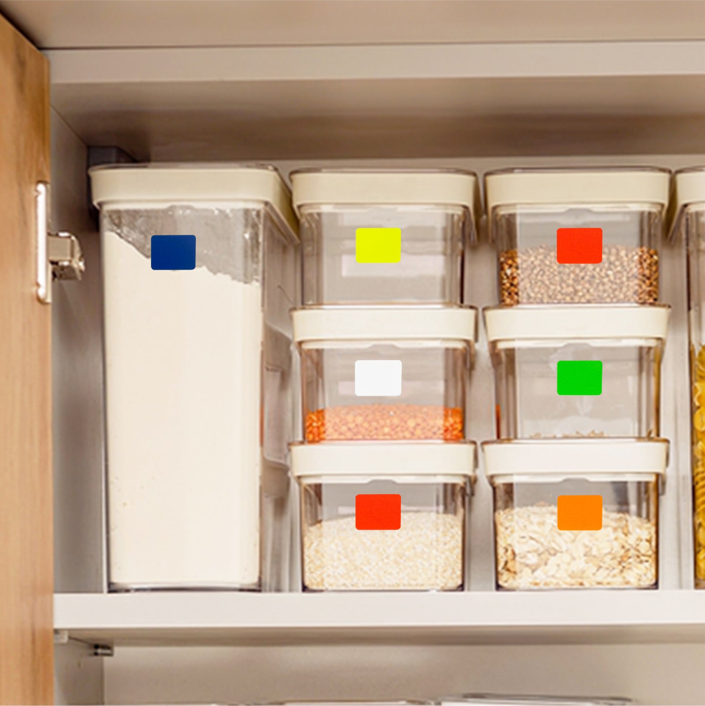 Pack of 120 White 19x25mm Rectangular Labels - Adhesive Stickers