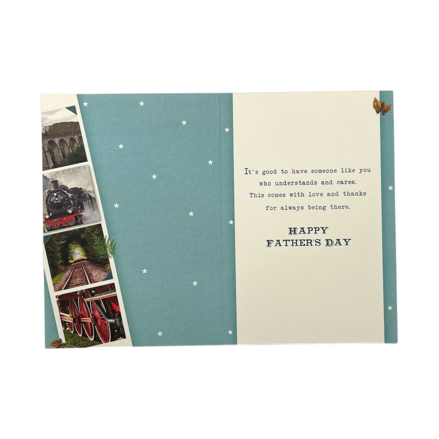 For Grandpa Vintage Style Photographic Train Design Father's Day Card