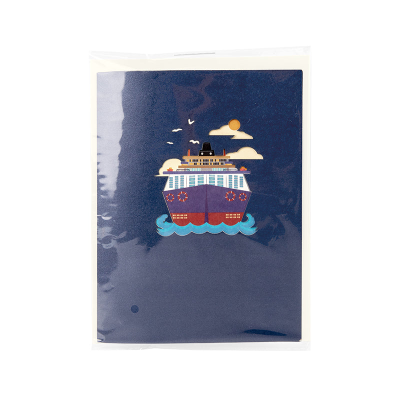 Ocean Escape 3D Cruise Ship Pop Up Greeting Card