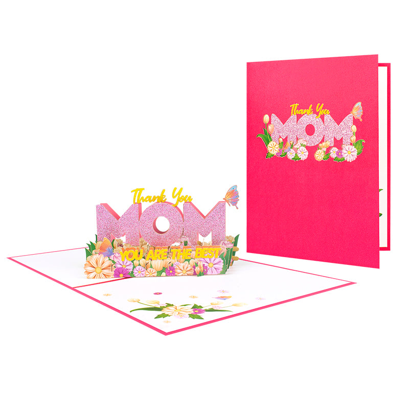 MOM in Bloom Sparkle & Petals 3D Pop Up Mother’s Day Card