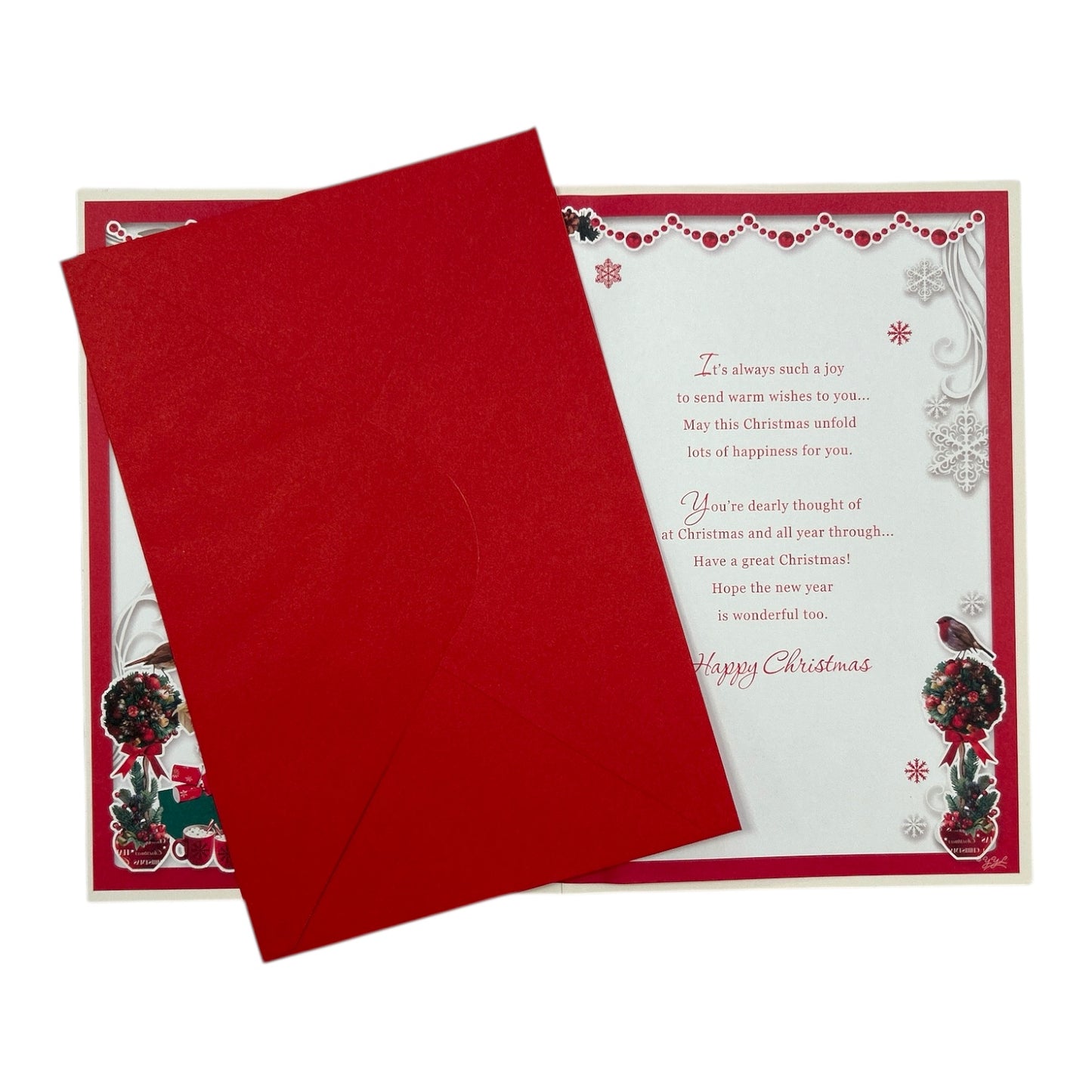 To a Dear Nephew and His Wife Best Wishes Classic Design Christmas Card