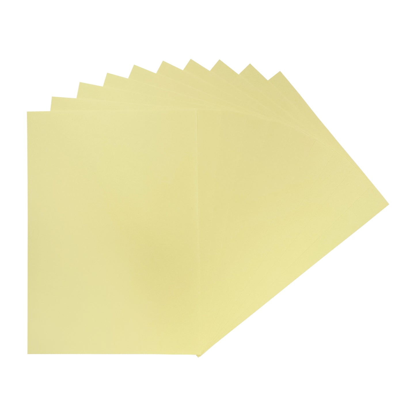 Pack of 50 A4 Pastel Yellow Coloured Card 160gsm Sheets