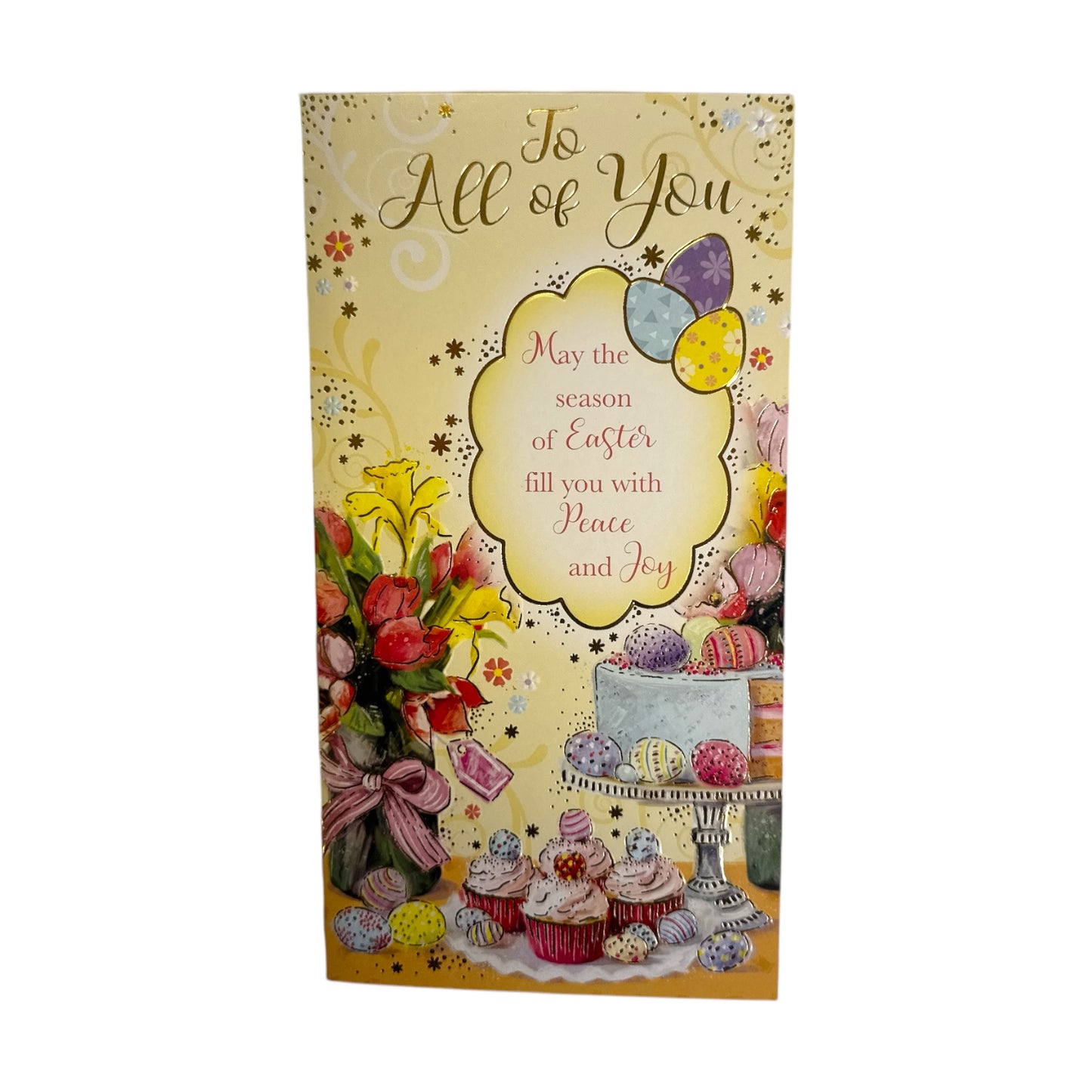 To All Of You Cupcake and Eggs Design Easter Card