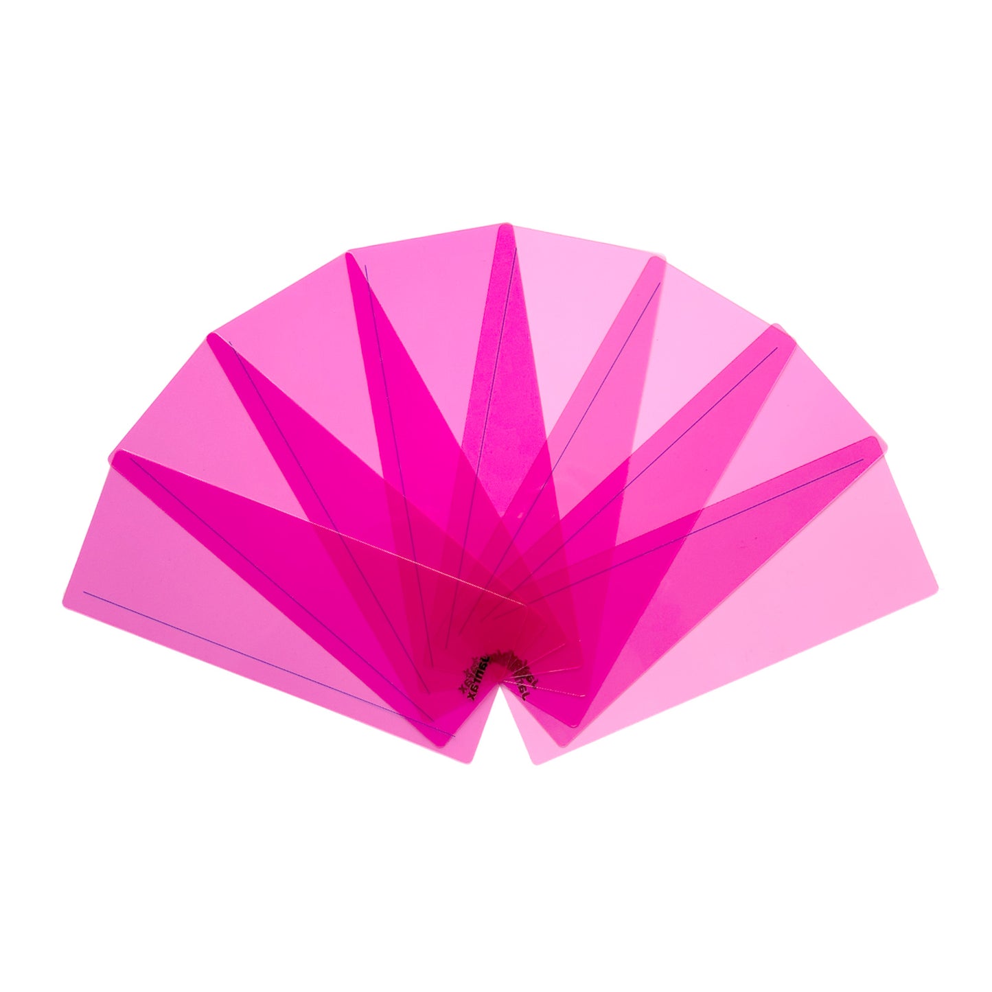 Pack of 8 Pink 210x80mm Dyslexia Overlay Reading Strips – PET Material, Rounded Corners