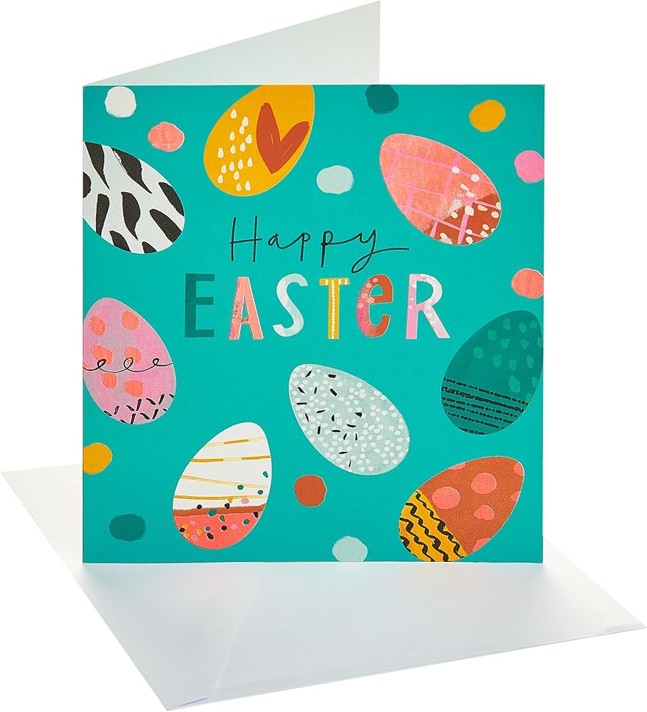 Colourful Eggs Design Easter Card