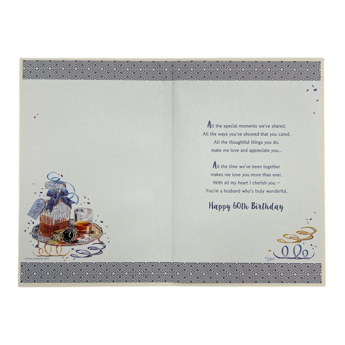 With Love To My Husband On Your 60th Birthday Celebrity Style Greeting Card