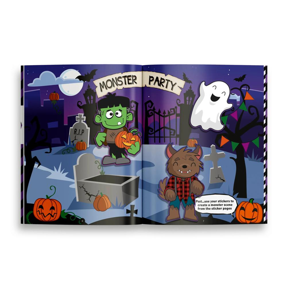 Pack of 12 Halloween Activity Books with Stickers