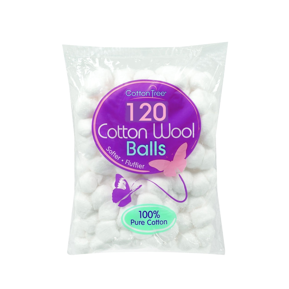 Pack of 120 White Cotton Wool Balls