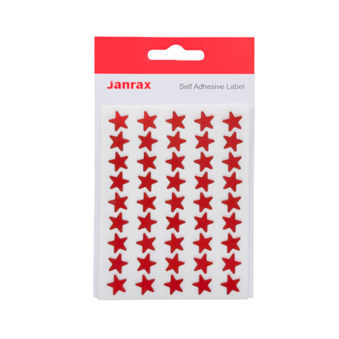 Pack of 135 Red Foil 15mm Self-Adhesive Stars