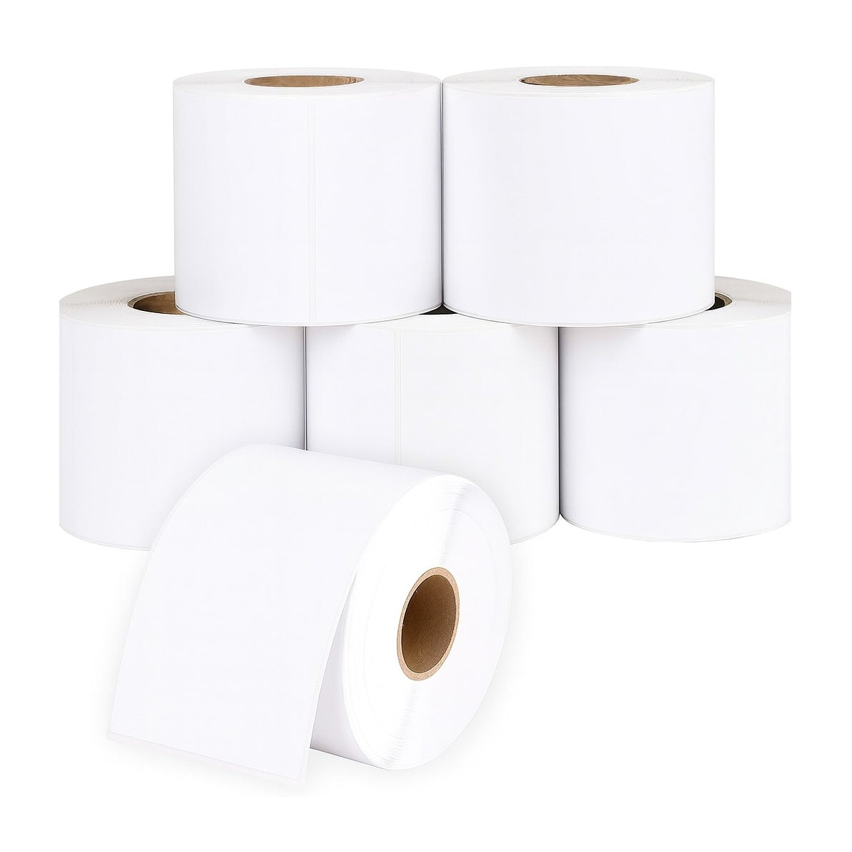 6 x Roll of 500 White Self Adhesive Thermal Printer Labels 4" x 6" (10.16 x 15.24cm)