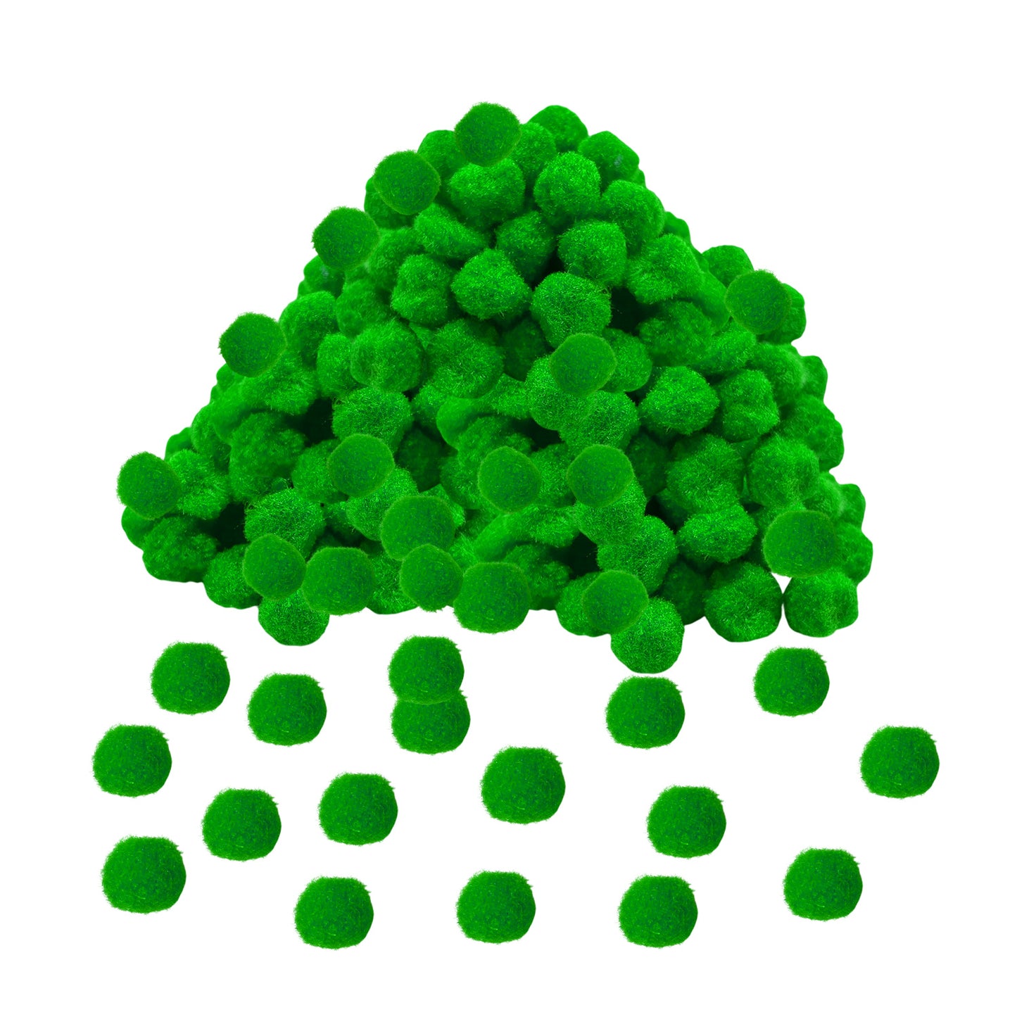 Pack of 250 Light Green Pom Poms 1.5cm – Soft Fluffy Craft Balls