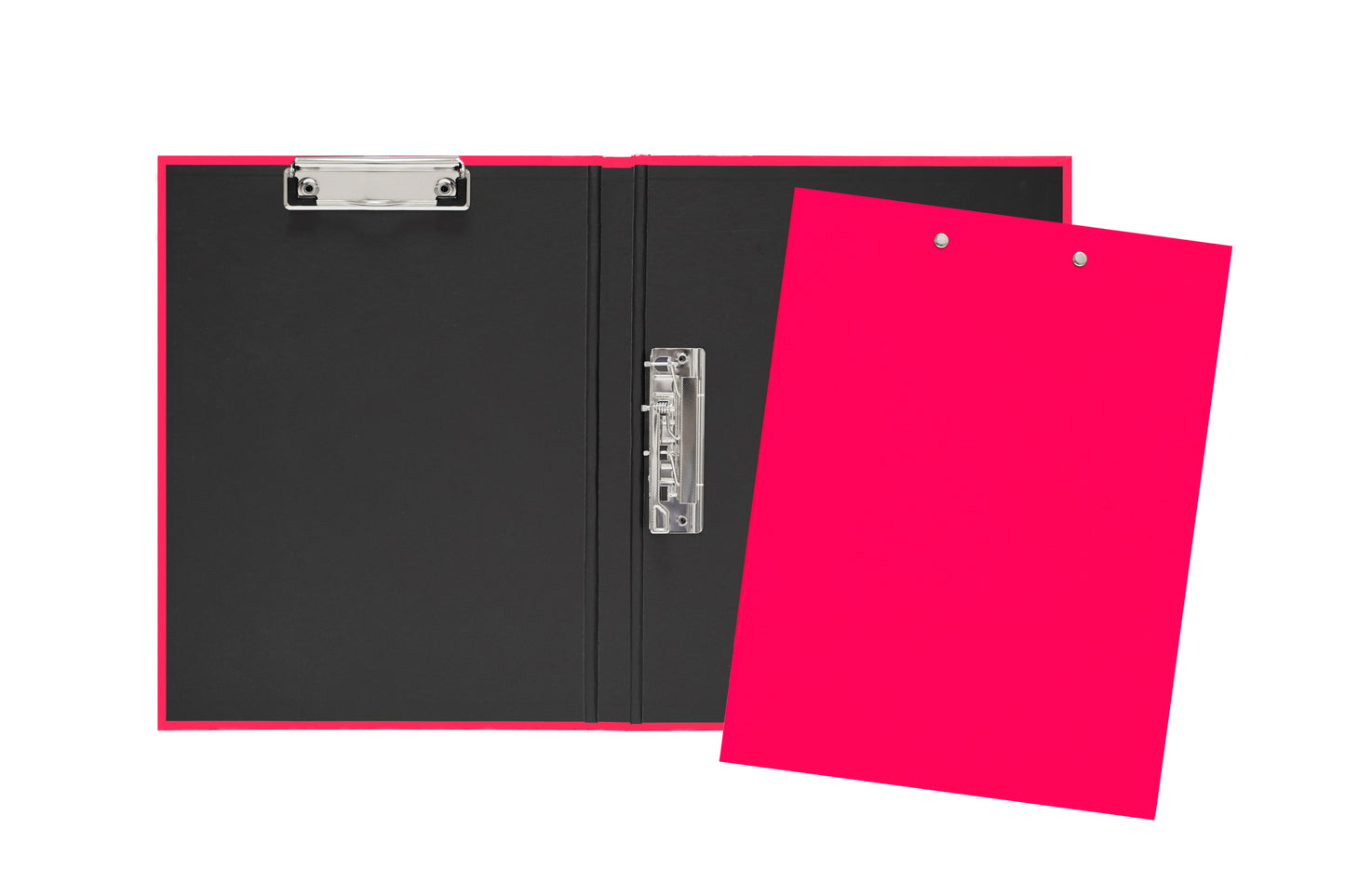 Pack of 10 Pink A4 Clipboard Document Clamp File Folders