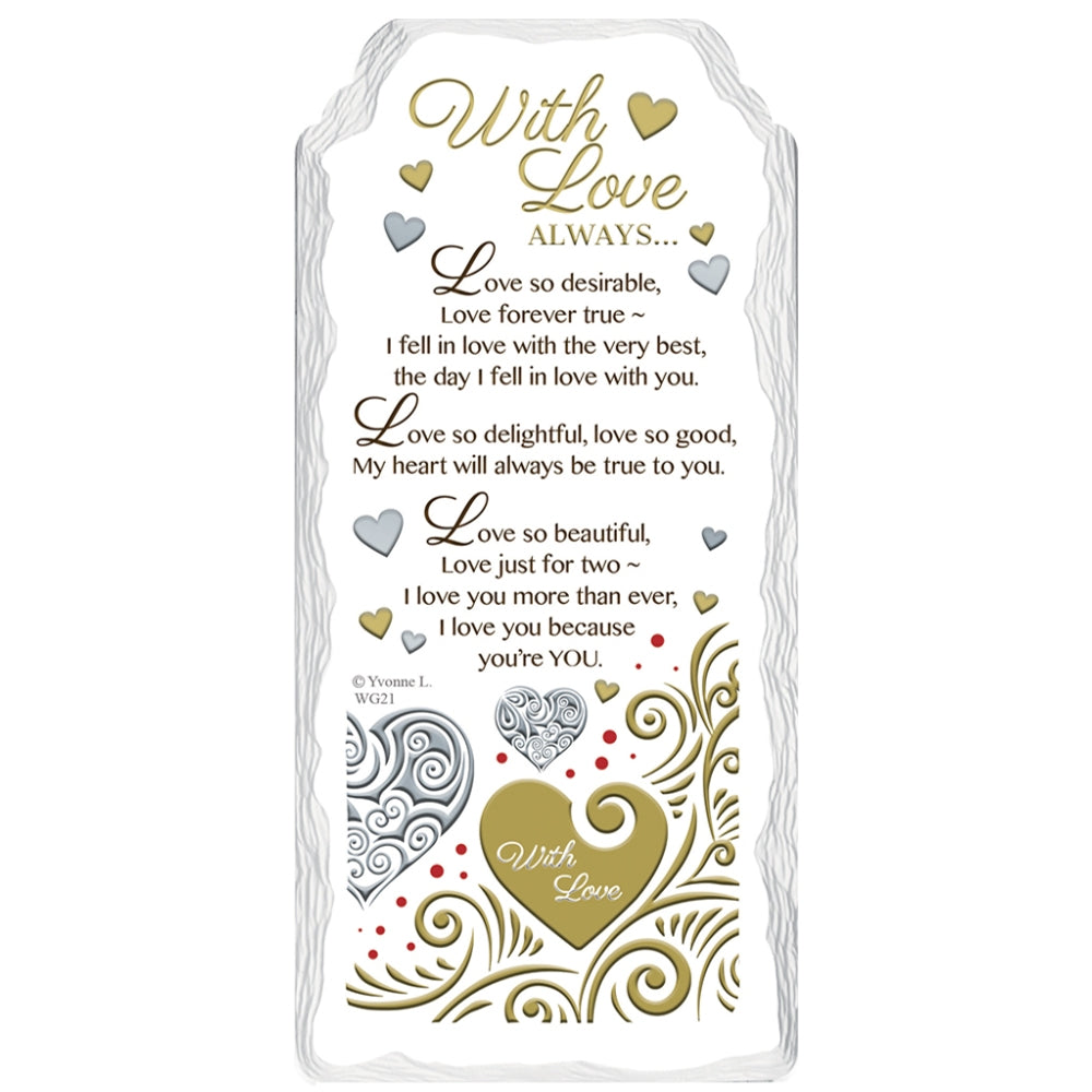 With Love Always... Sentimental Handcrafted Ceramic Plaque