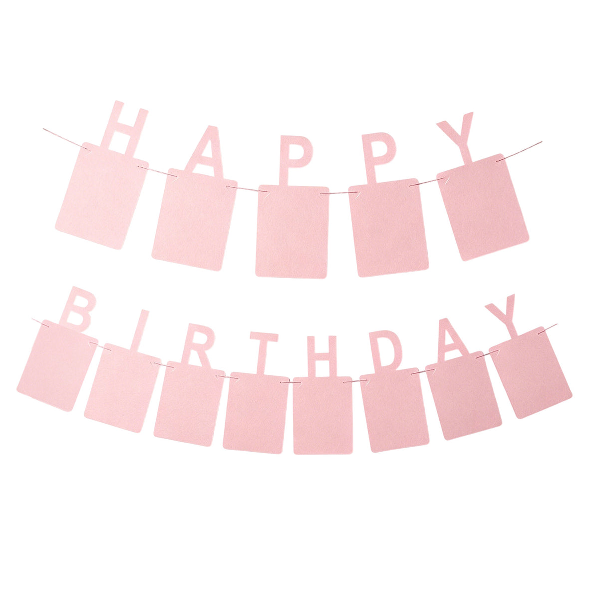 Pink Photo Insert HAPPY BIRTHDAY Banner with Ribbon