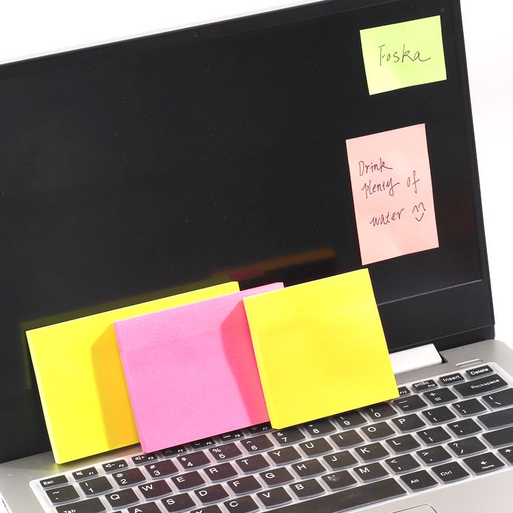 100 Sheets Fluorescent Green Color Sticky Notes 37.5x50mm