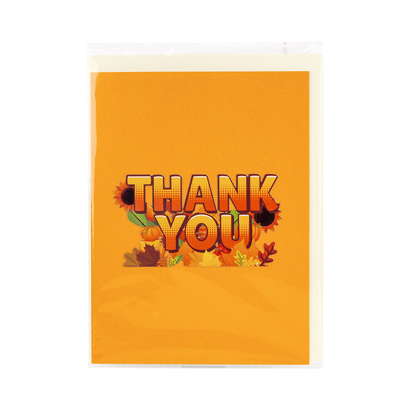 Pumpkin & Petals Seasonal Thank You Pop Up Greeting Card