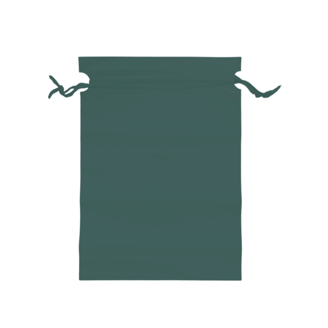 Pack of 25 Green Coloured 21x29cm PEVA Frosted Drawstring Bags