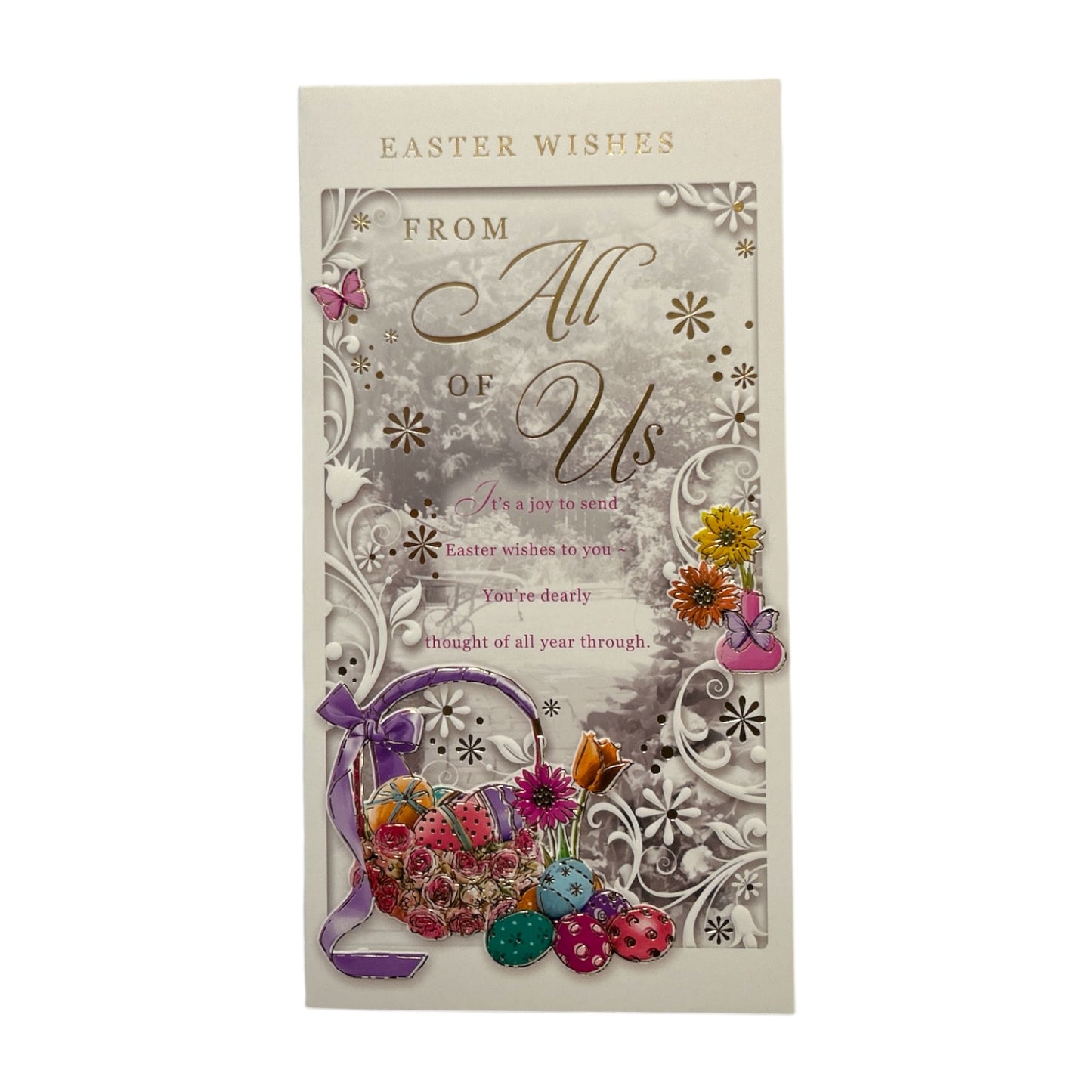 From All Of Us Basket of Eggs Design Easter Card